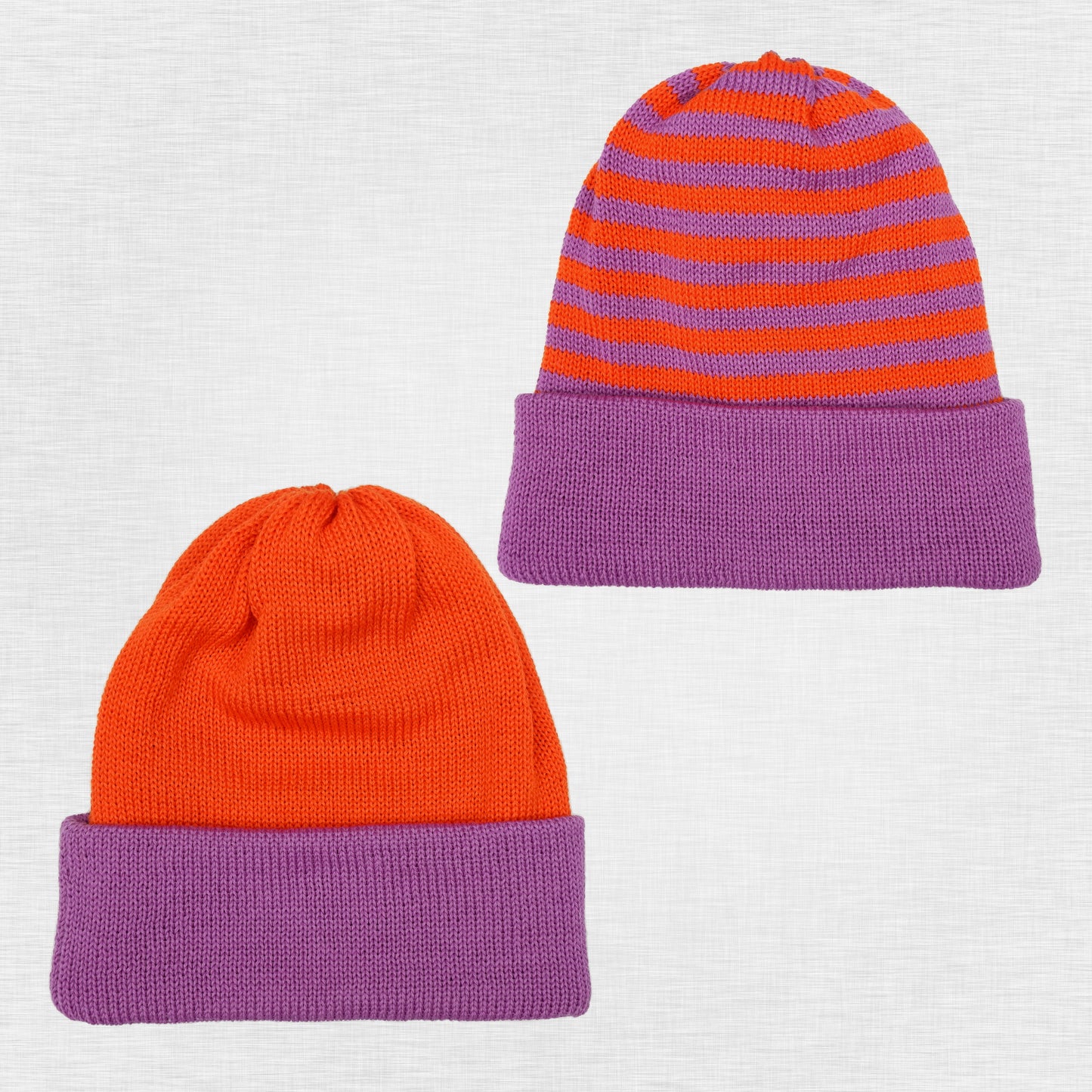 Reversible hat (medium stripes)