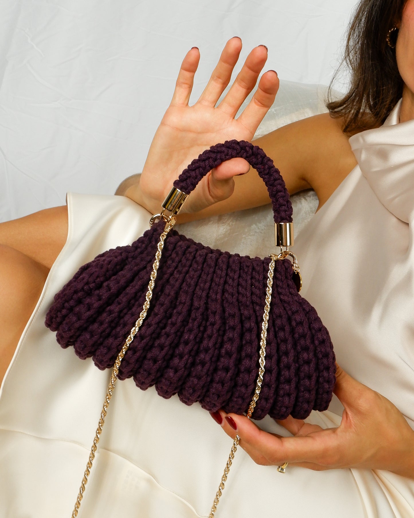 LILY - dark plum (unicolour cotton)