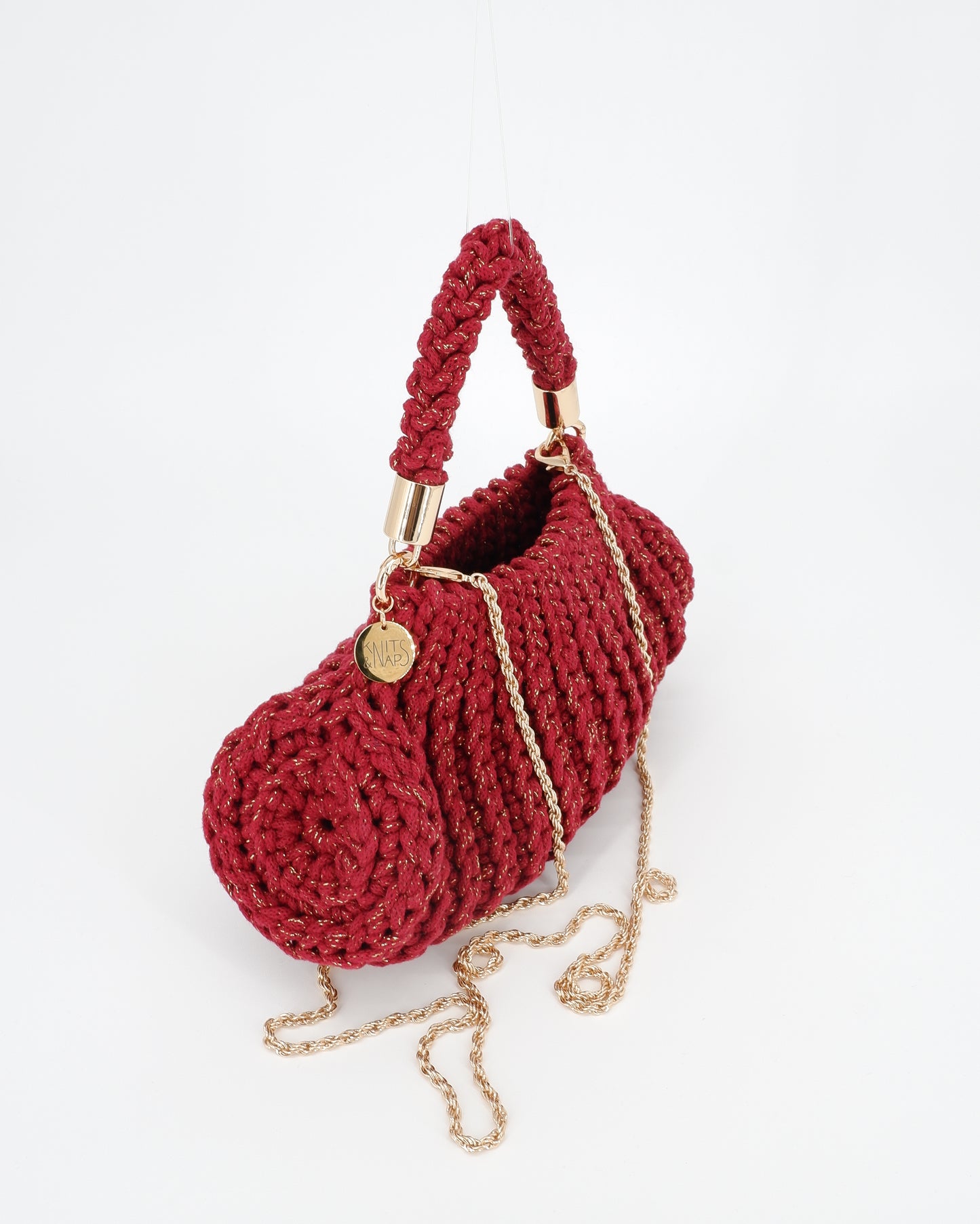 LILY - wine red golden (shiny cotton)