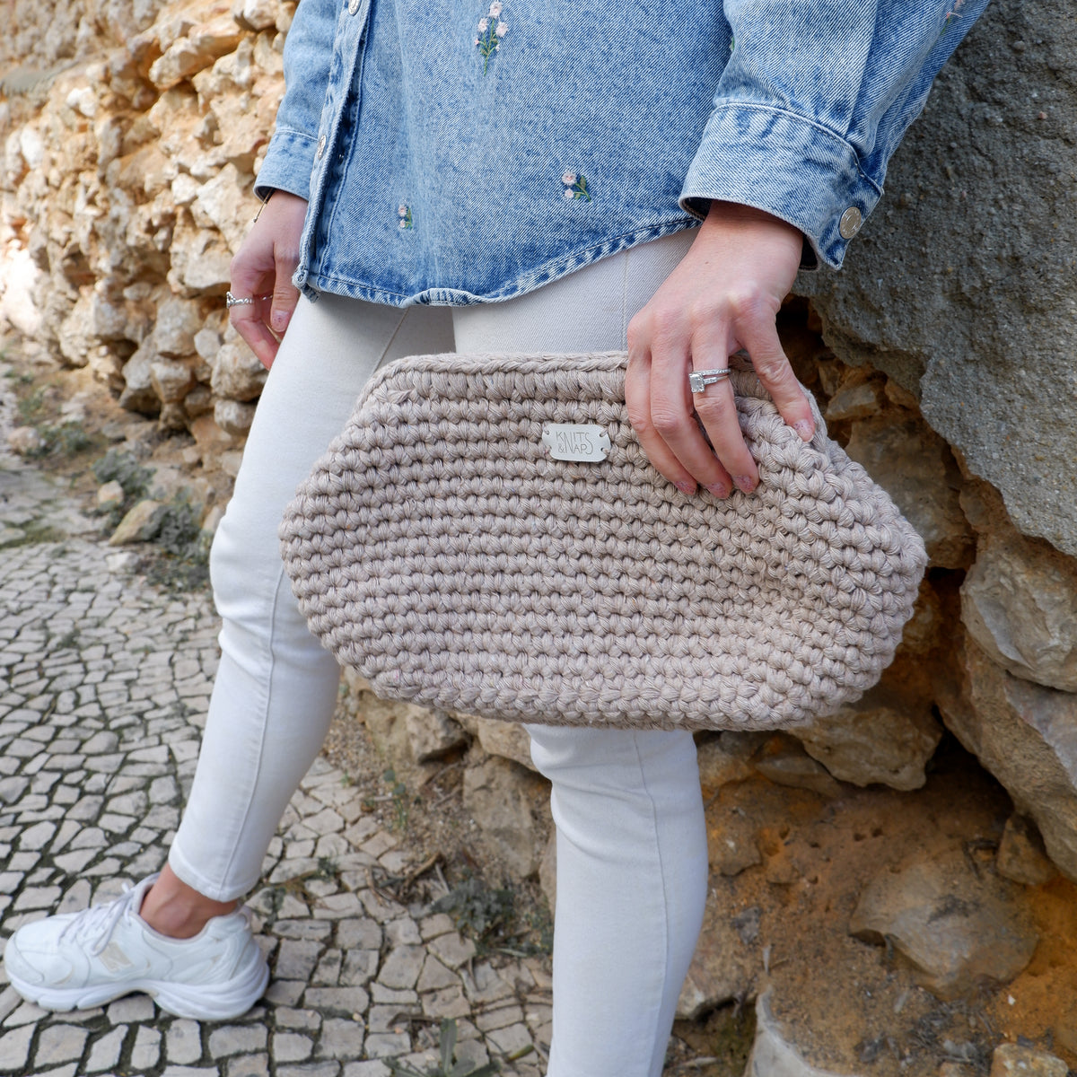 Handbag AMIE - beige XL