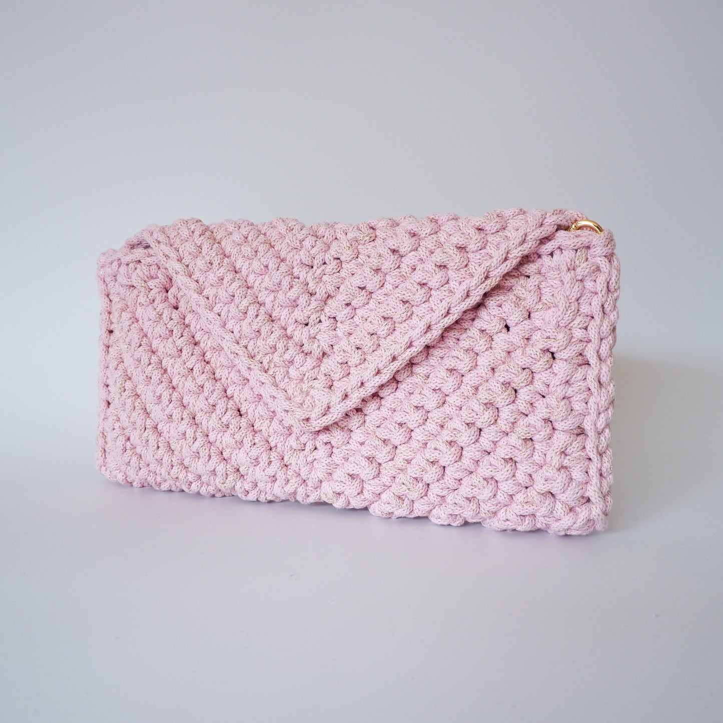 Clutch - light pink (with golden sparkles)
