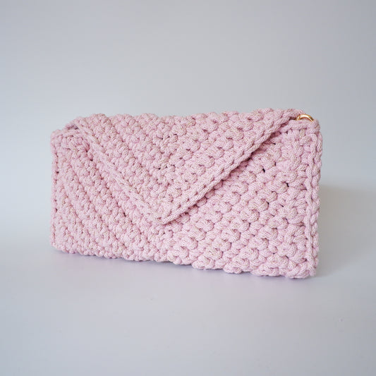 Clutch - light pink (with golden sparkles)