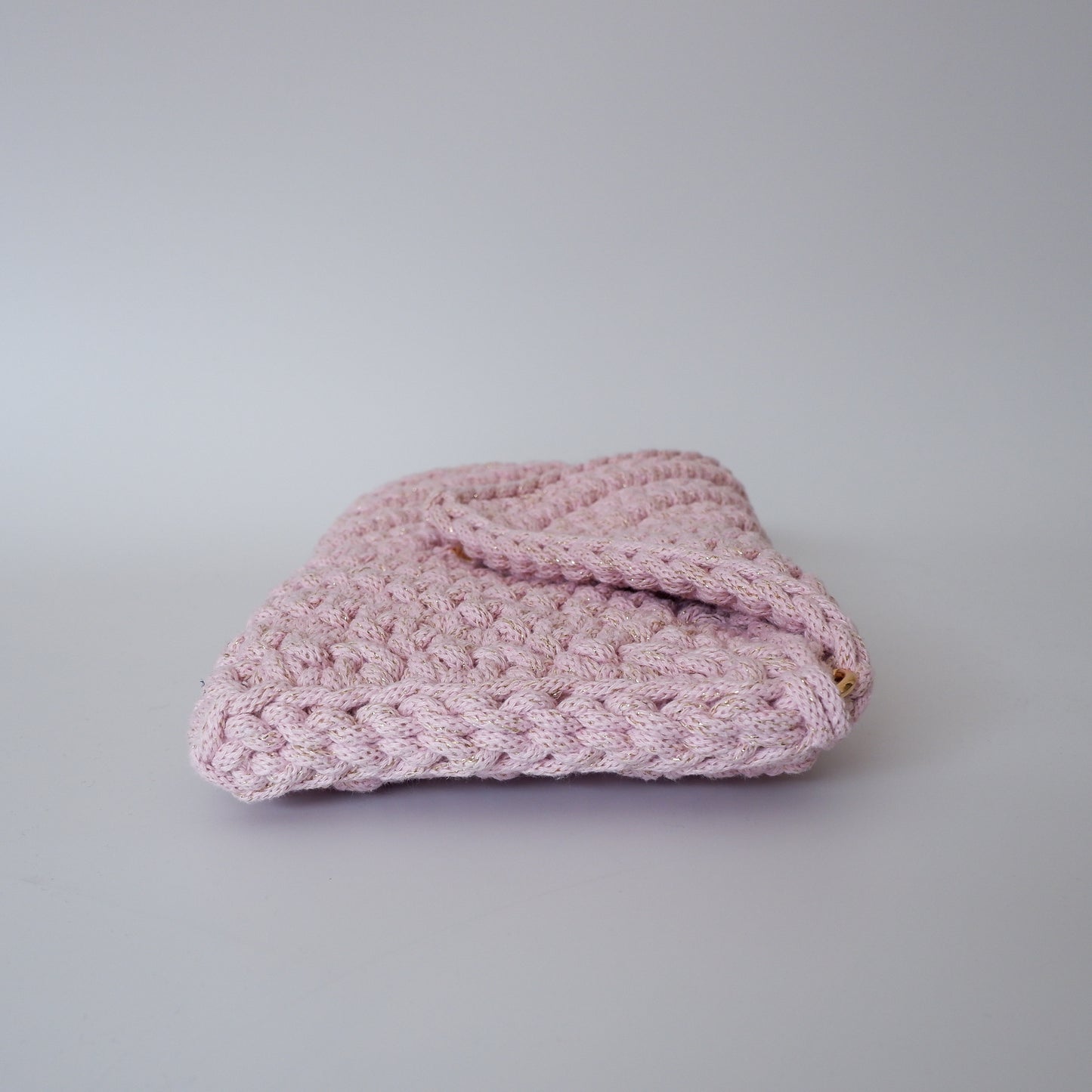 Clutch - light pink (with golden sparkles)
