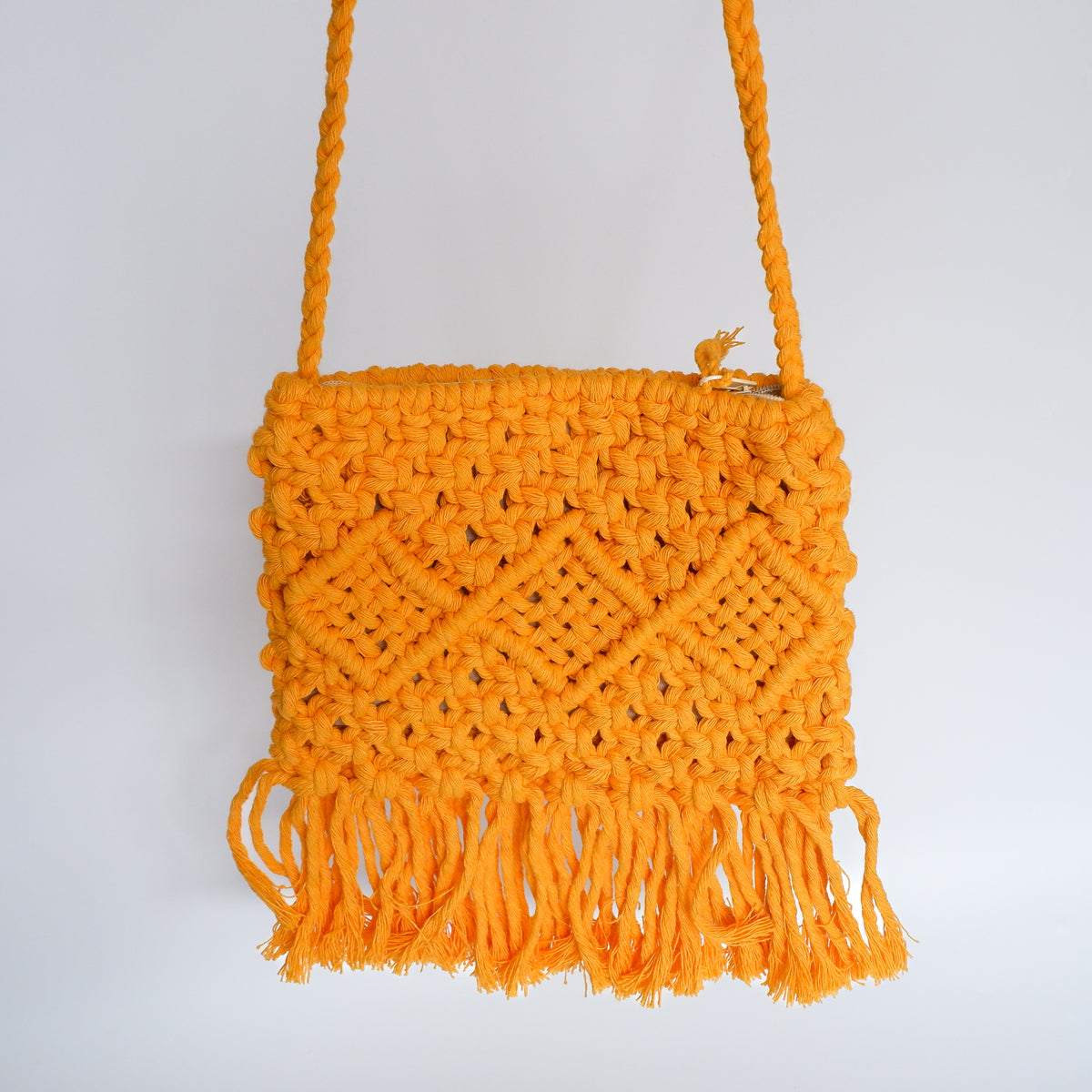 Macrame beach bag - yellow