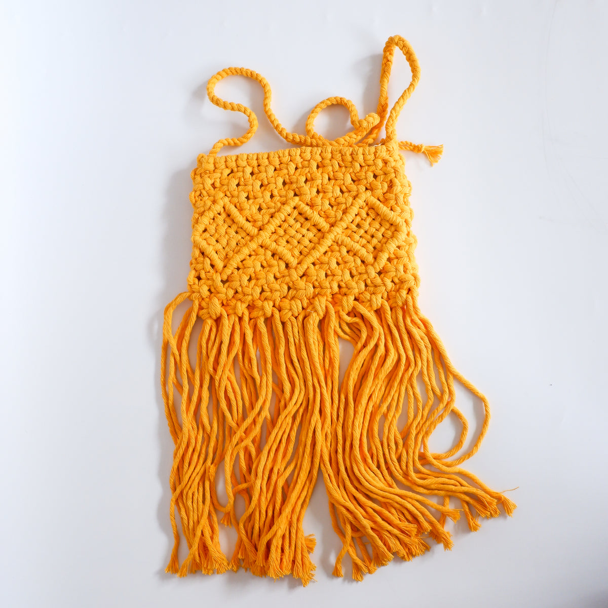 Macrame beach bag - yellow