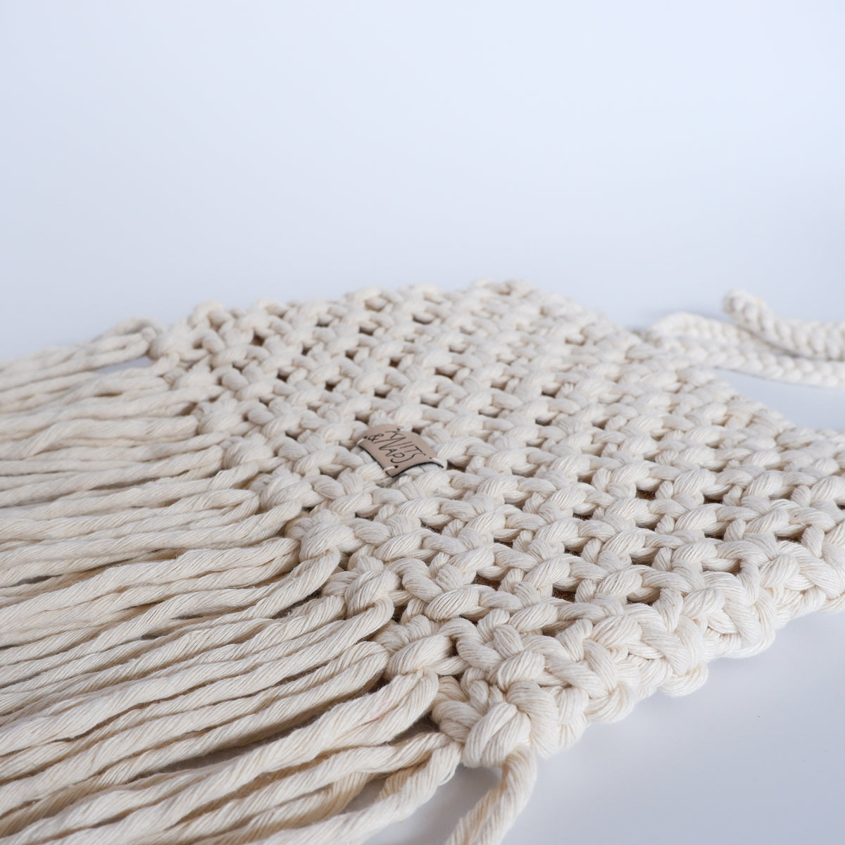 Macrame beach bag - natural
