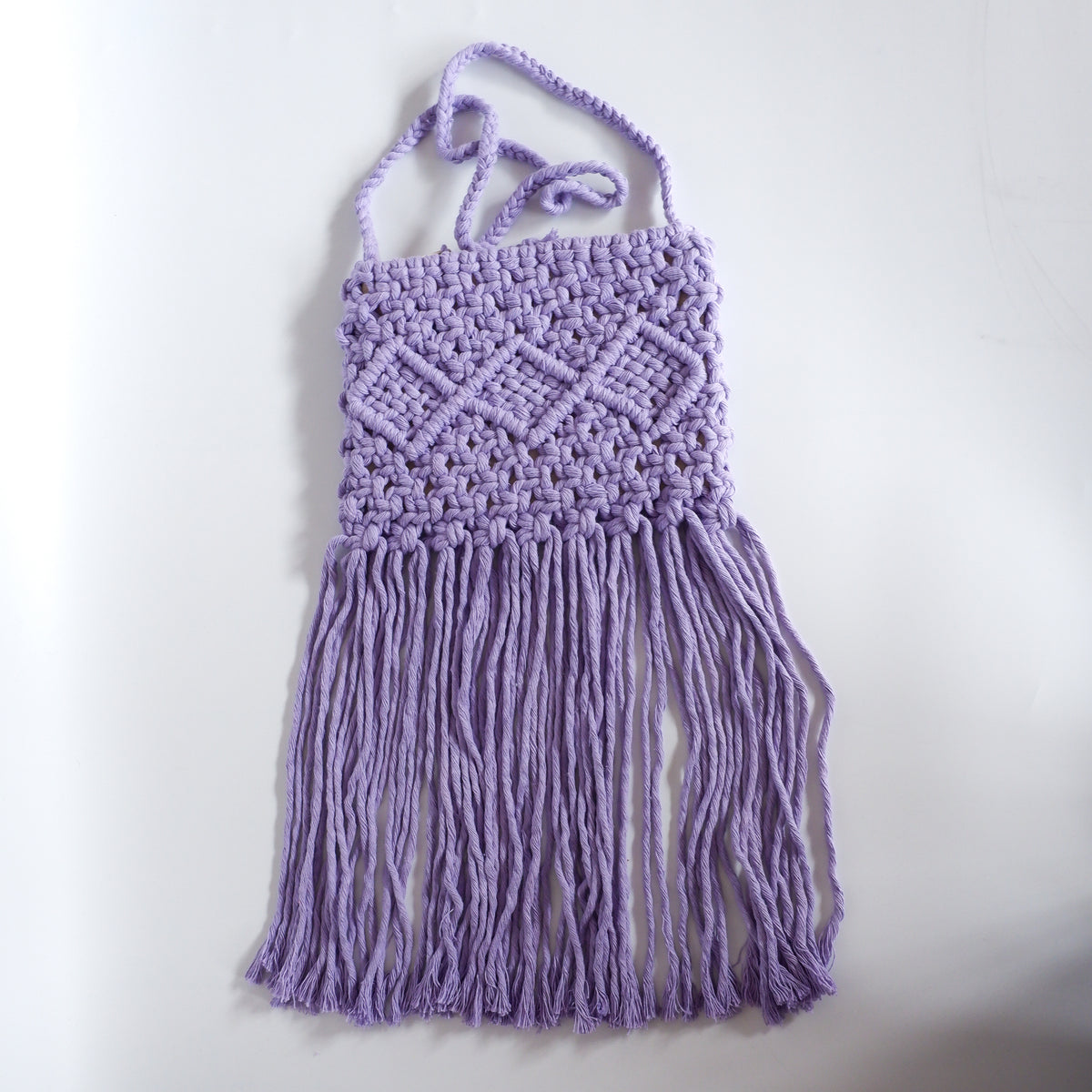 Macrame beach bag - violet