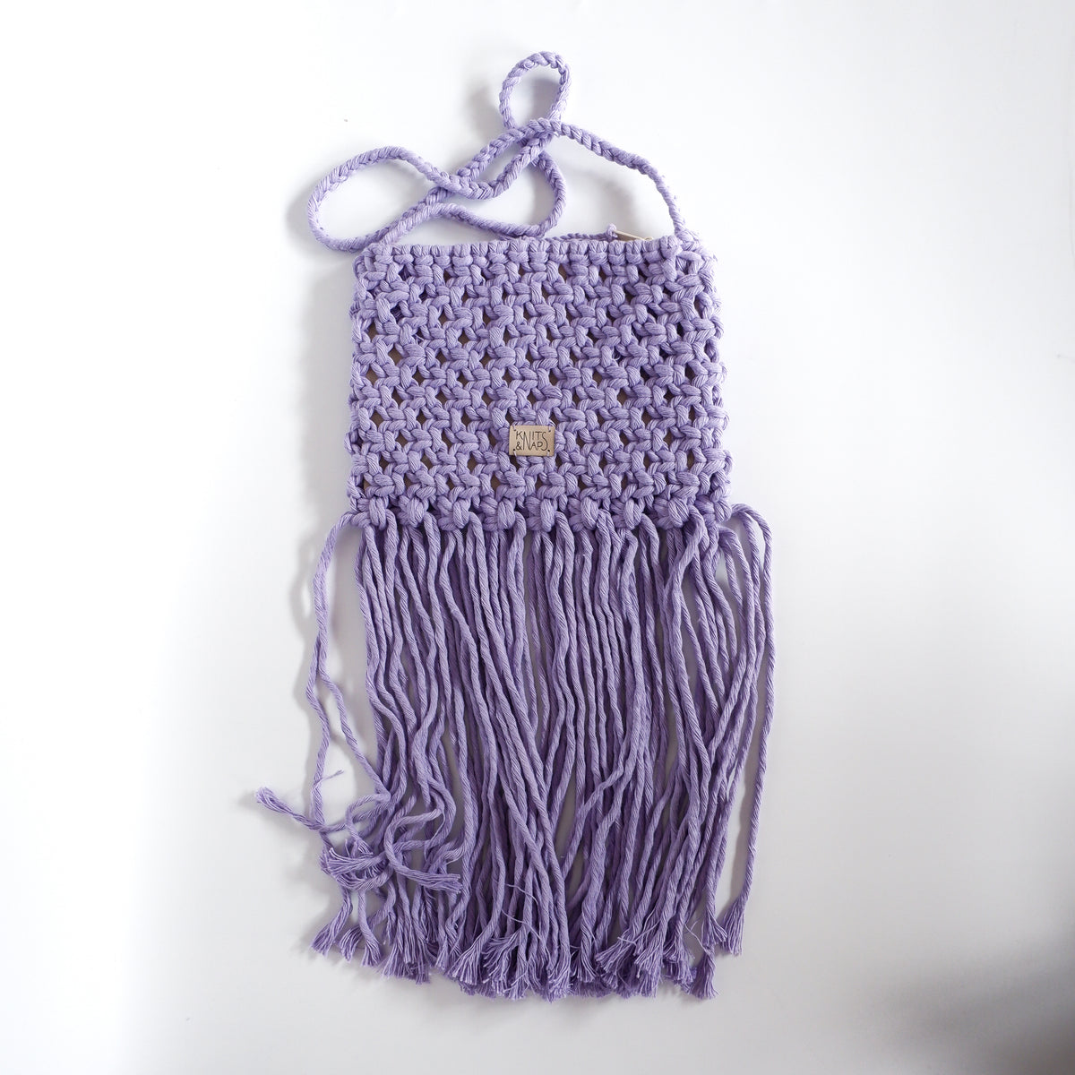 Macrame beach bag - violet