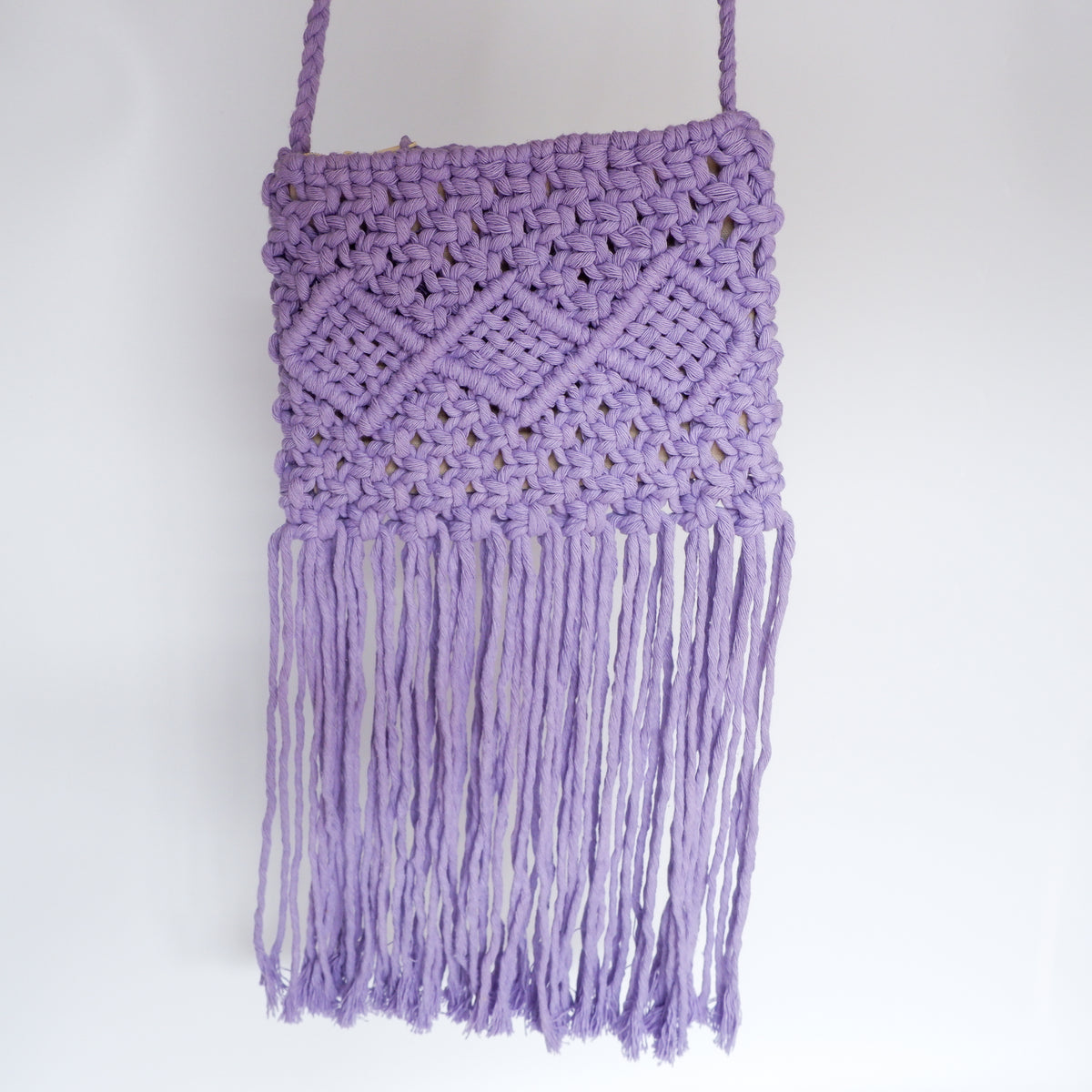 Macrame beach bag - violet