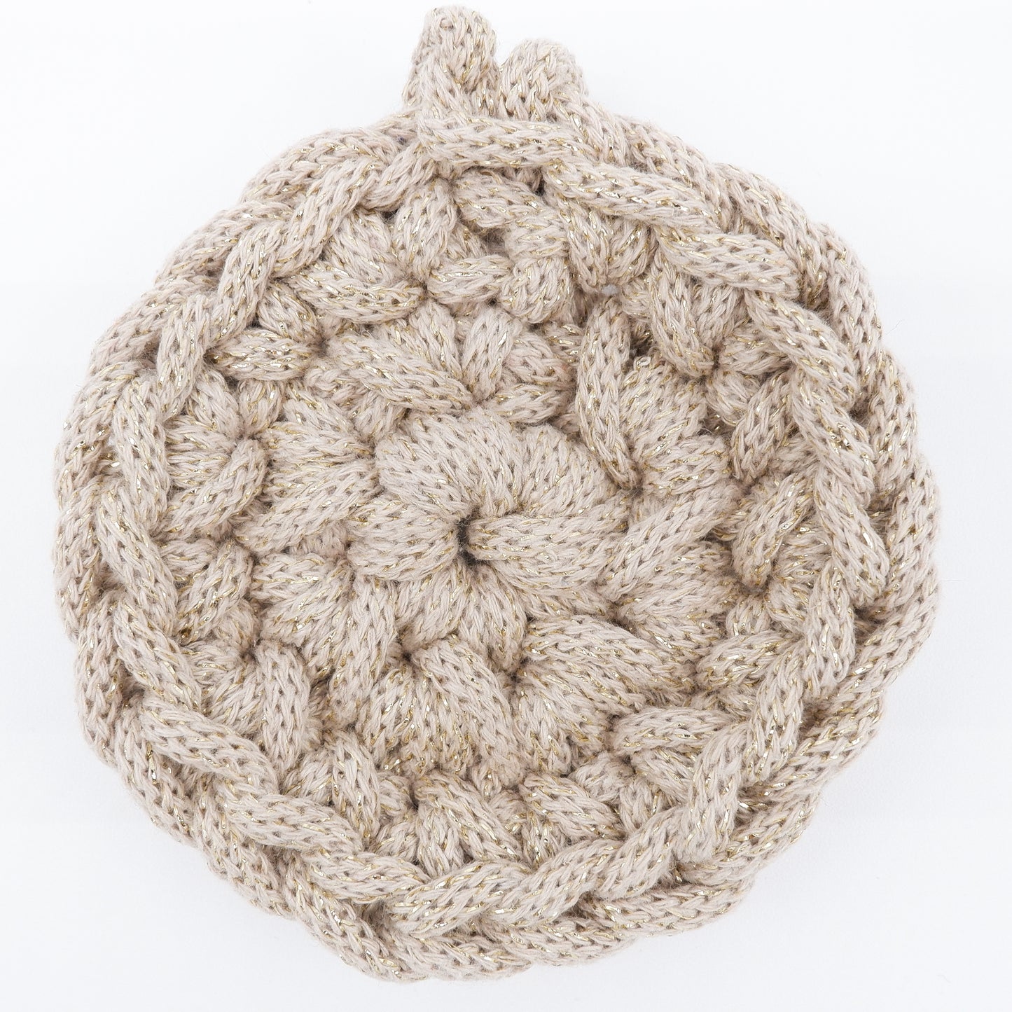 DISCOBALL - beige ( with golden sparkles)