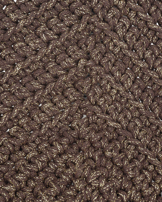 LILY - dark brown golden (shiny cotton)